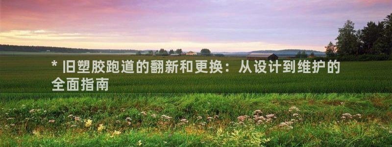 尊龙凯时捕鱼游戏能玩吗：* 旧塑胶跑道的翻新和更换：从设计到维护的
全面指南