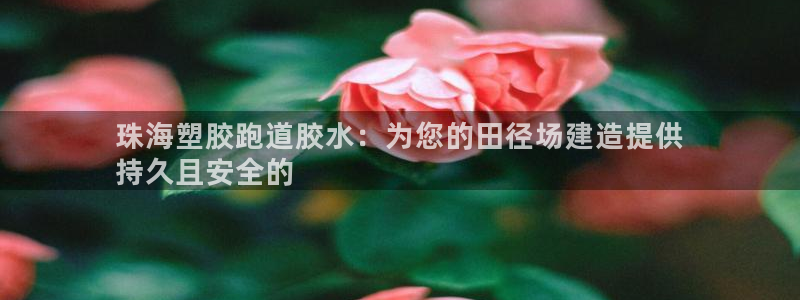 尊龙人生就是博管网：珠海塑胶跑道胶水：为您的田径场建造提供
持久且安全的