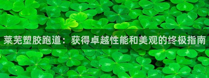 凯时a88：莱芜塑胶跑道：获得卓越性能和美观的终极指南